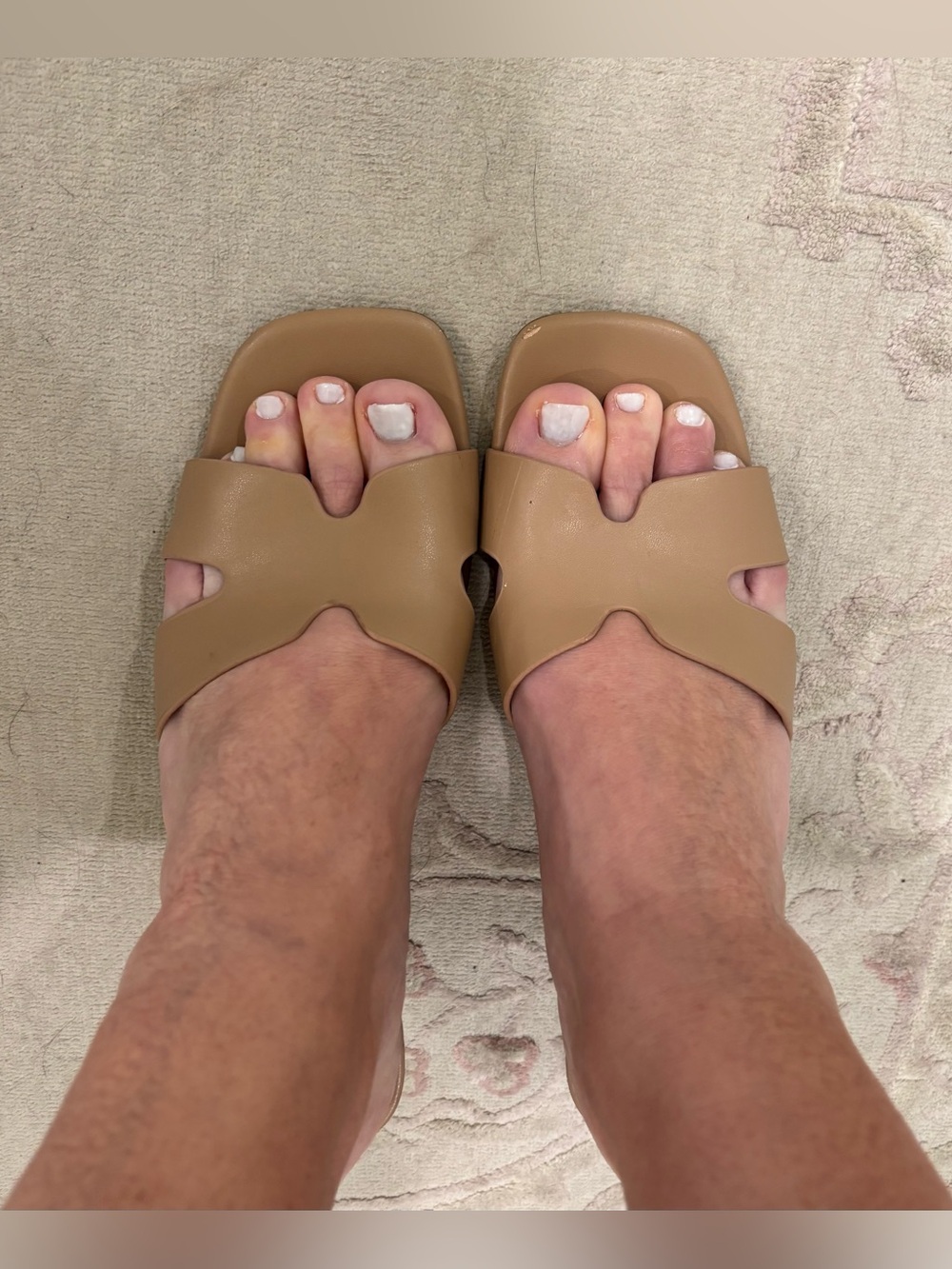 Madden Girl Nude Beige Size 7.5 Wedge Sandals Heel Shoe EUC - Picture 4 of 7